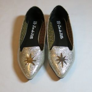 TUK Lux De Ville Silver Sparkle Flats